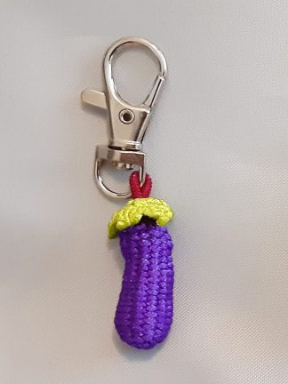 Eggplant Keychain