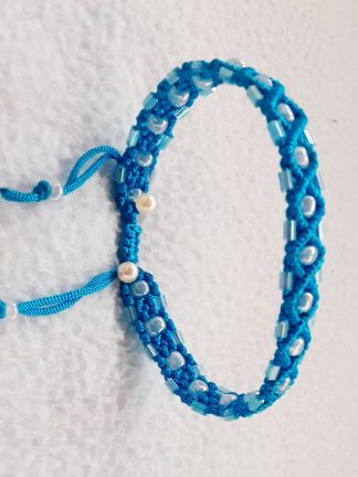 Diamond Pattern Bracelet with Beads